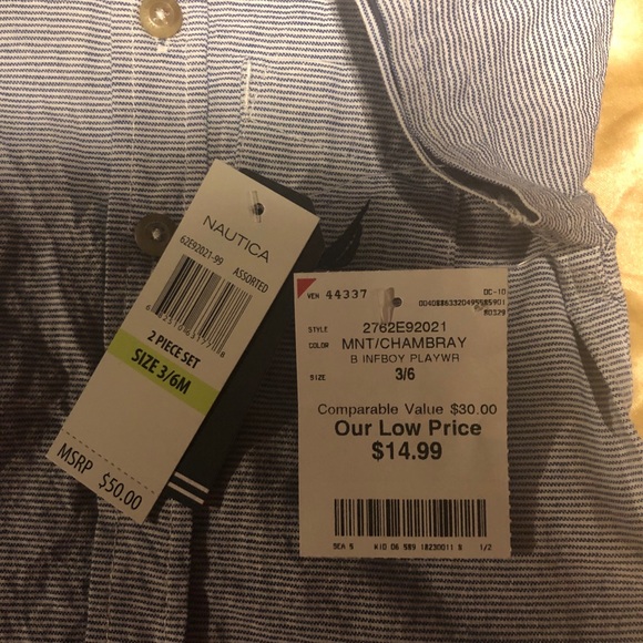 3-6 month old baby shirt and shorts set Nautica - Picture 4 of 4